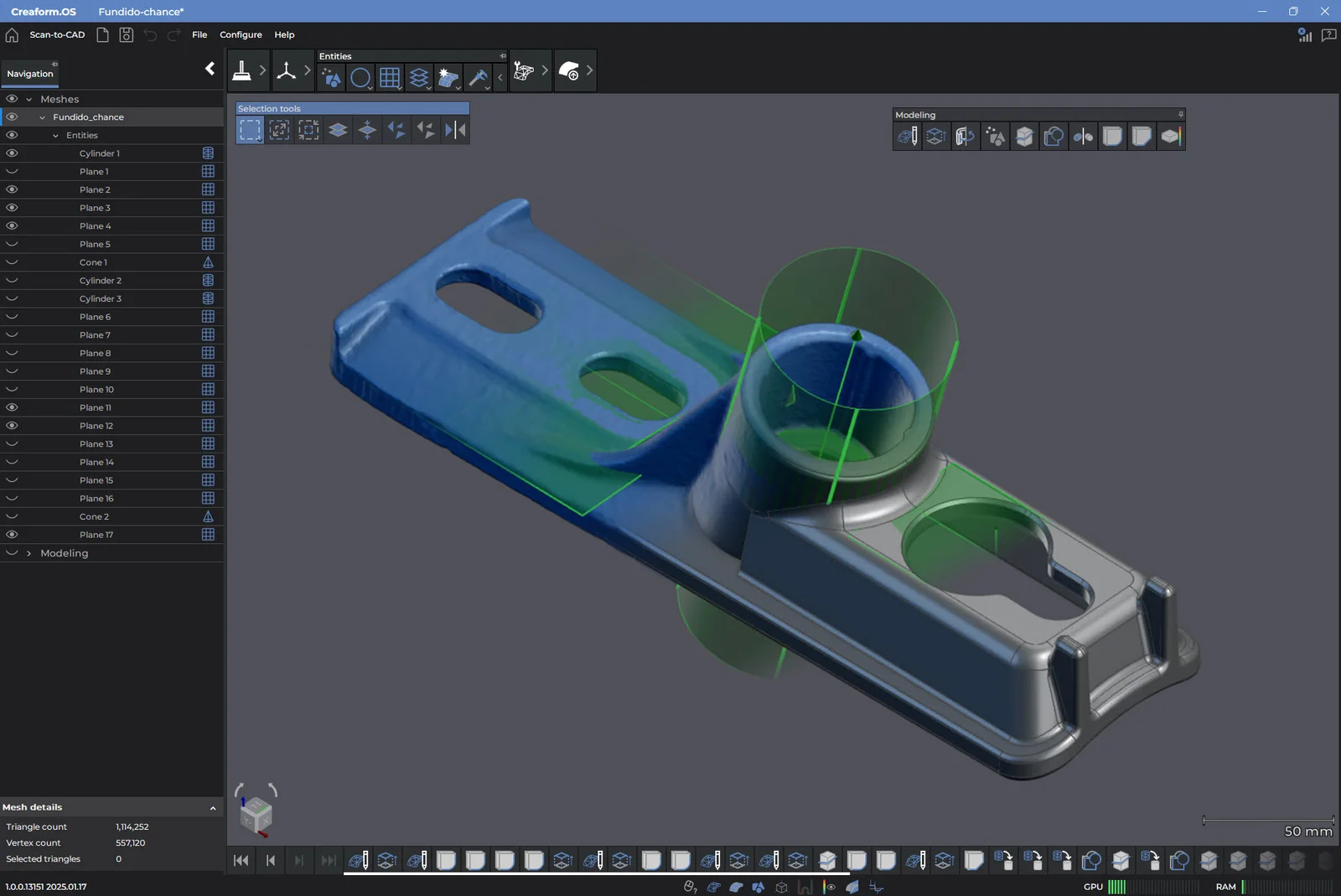 Scan to CAD screenshot